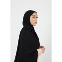 Hijab soie de medine noir