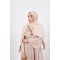 Hijab soie de medine nude