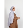 Hijab soie de medine gris clair