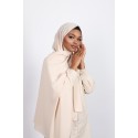 Hijab soie de medine crème