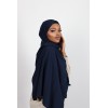 Hijab soie de medine navy
