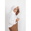 Hijab soie de medine blanc