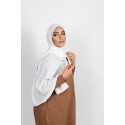Hijab soie de medine blanc