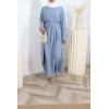Abaya kimono 3pcs sharjah blue
