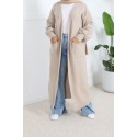 Long cardigan with pockets