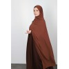 Hijab soie de Médine marron