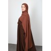 Hijab soie de Médine marron
