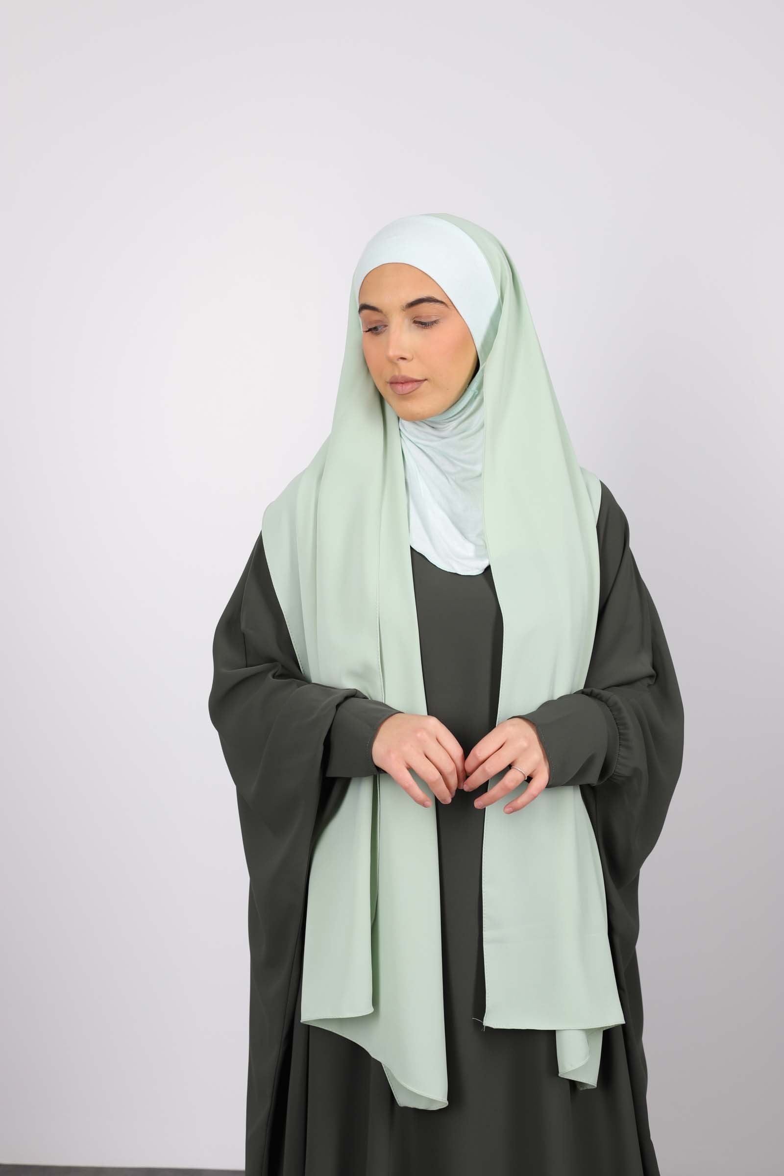 Hijab hood to put on