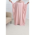Abaya farasha pink silk of medina