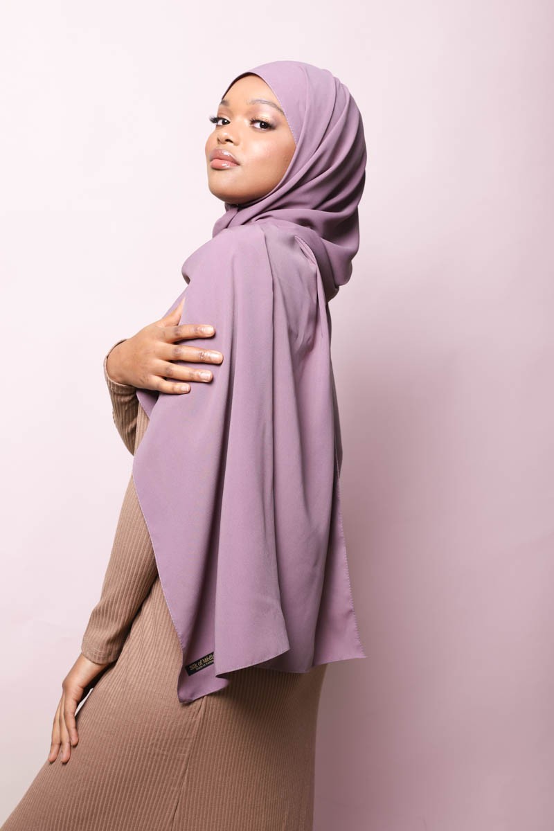  Hijab  soie  de  medine  mauve Jennah Boutique