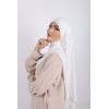 Hijab à enfiler mousseline blanc