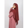 Hijab à enfiler mousseline framboise