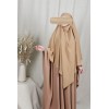 Khimar 2 voiles taupe
