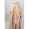 Khimar 2 voiles taupe