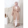 Abaya lace beige